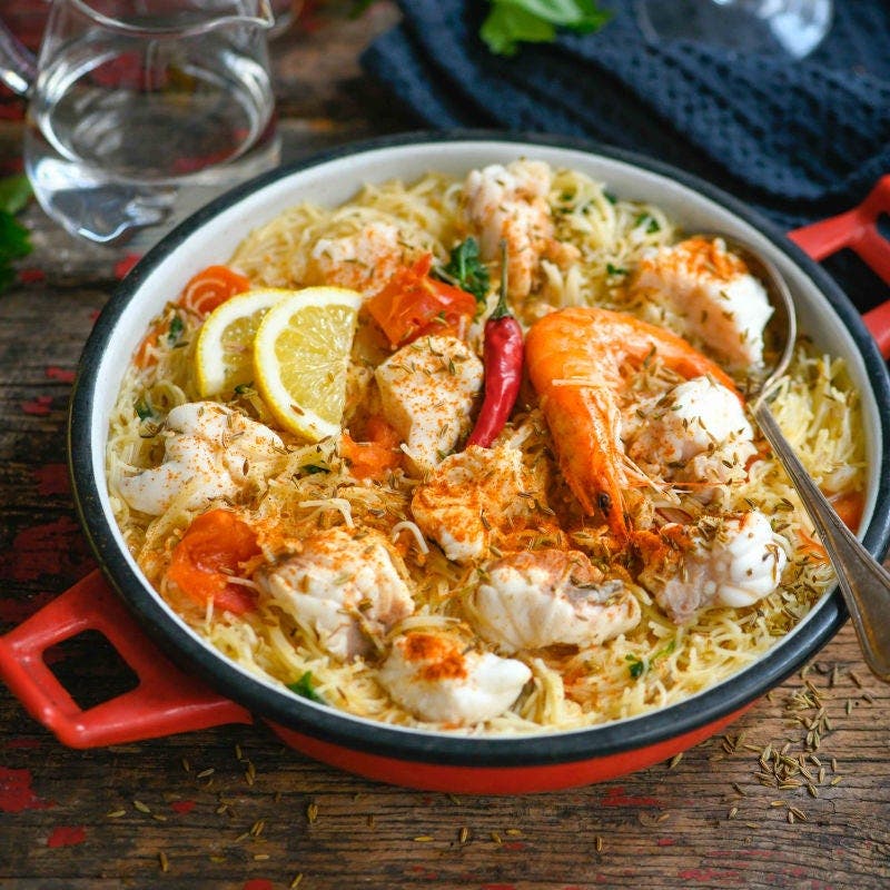 Fideuà aux fruits de mer