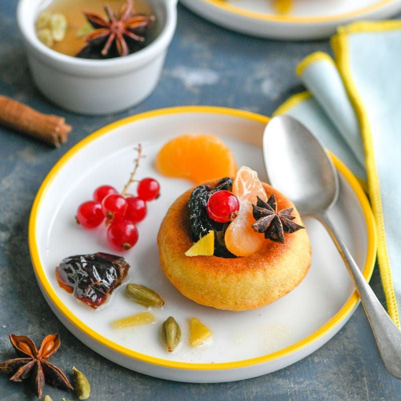 Baba au rhum aux fruits frais