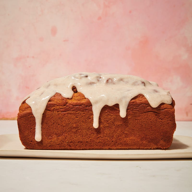 Glazed pumpkin spice loaf cake