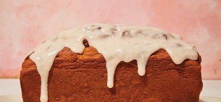 Glazed pumpkin spice loaf cake