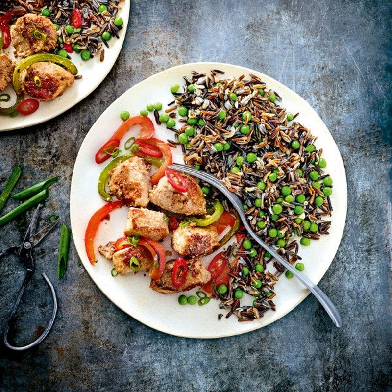 Photo de Porc à la cacahuète et riz sauvage prise par WW