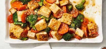 Tofu & Broccoli Stir-Fry with Garlic Sauce