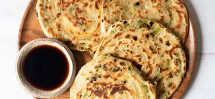 Crêpes aux oignons verts