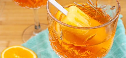 Aperol spritz poptail