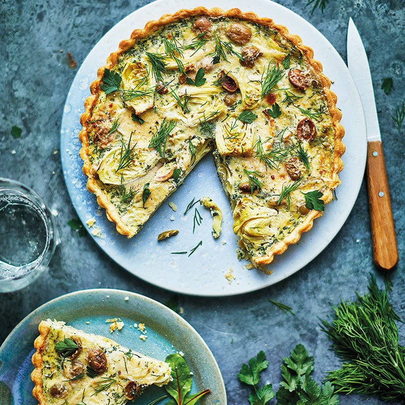 Artischocken-Oliven-Tarte