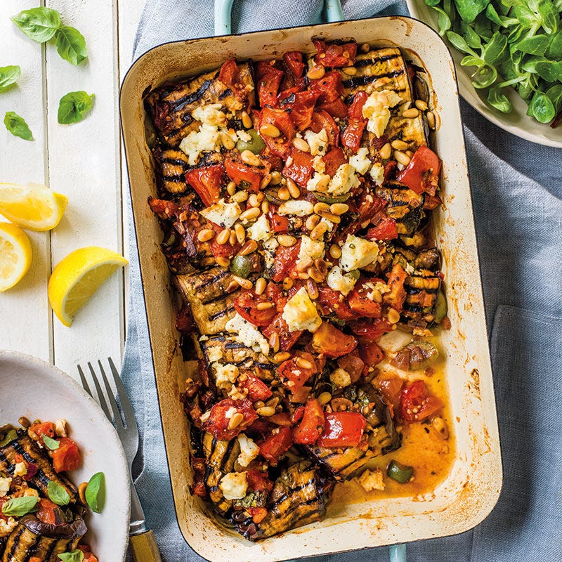 Mediterrane Auberginen-Röllchen