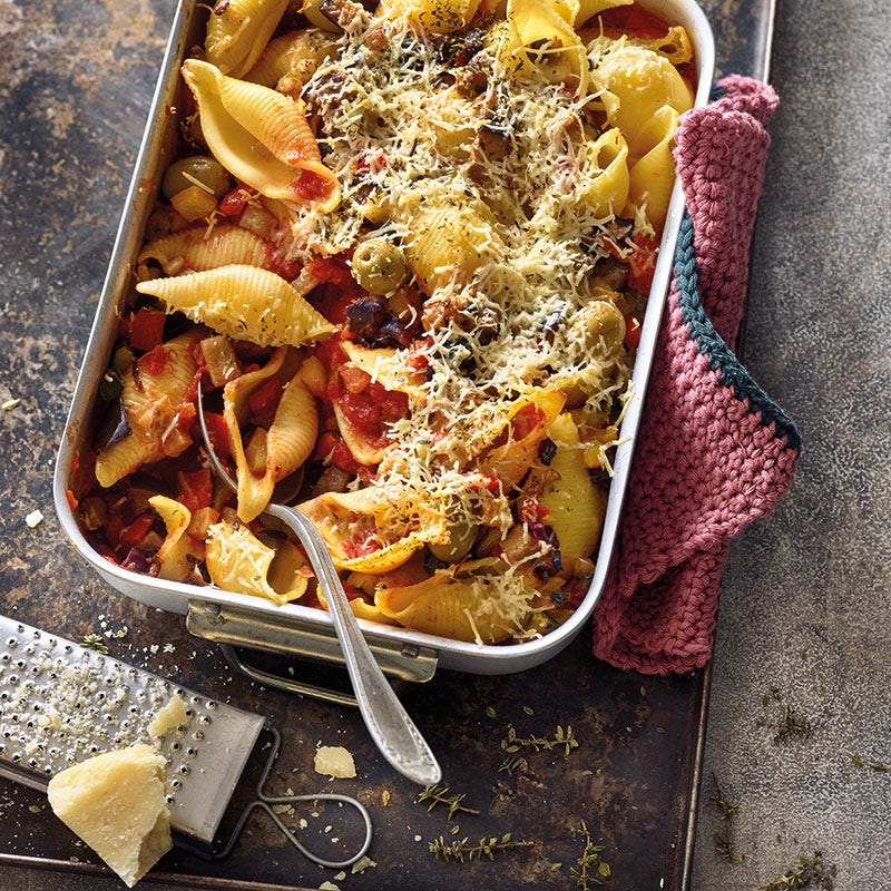 Conchiglioni-Gemüse-Auflauf