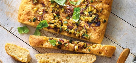 Tranches de focaccia épicées