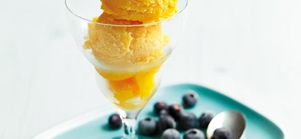 Sorbet au citron vert et à la mangue
