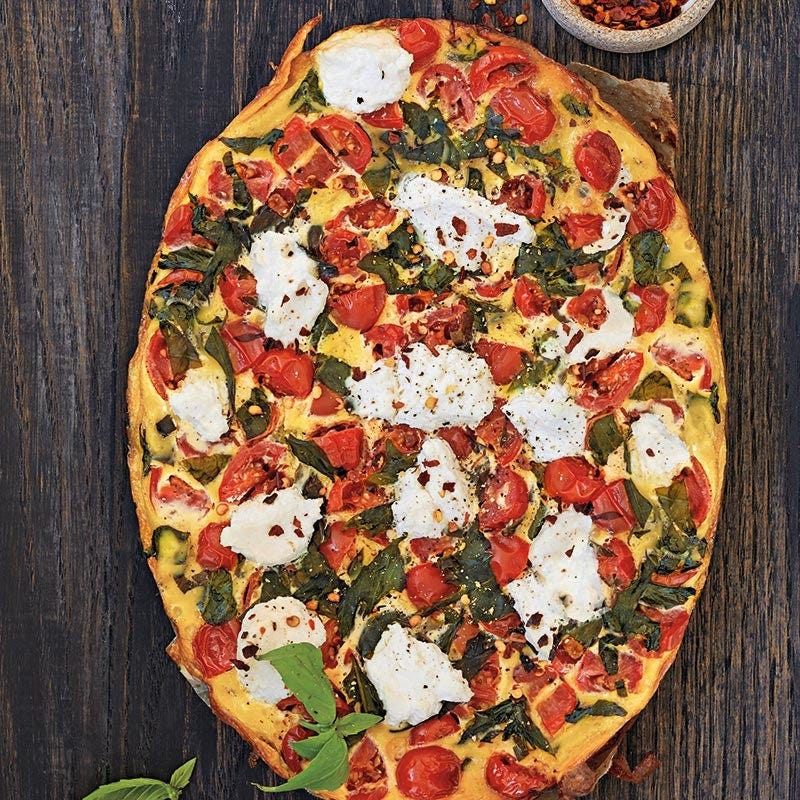 Ricotta-Tomaten-Frittata mit Basilikum