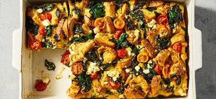 Spinach, Feta & Tomato Breakfast Casserole