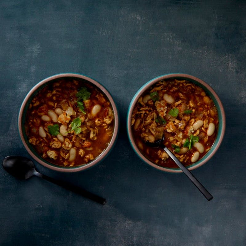 Photo de Chili à la dinde et aux haricots blancs à la mijoteuse par WW