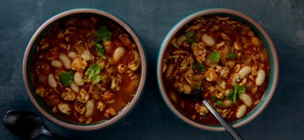 Chili à la dinde et aux haricots blancs à la mijoteuse