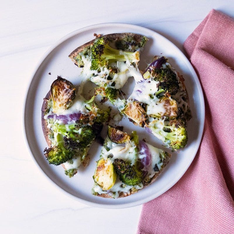 Photo of Leftover roasted vegetable pizza by WW