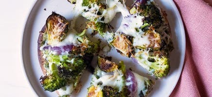 Leftover roasted vegetable pizza