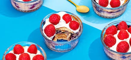 Individual berry custards