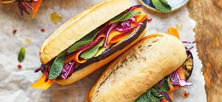 Banh mi à l’aubergine grillée