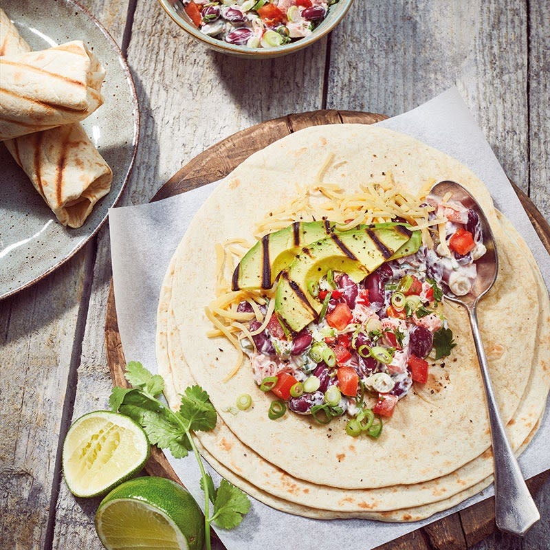 Burritos mit gegrillter Avocado