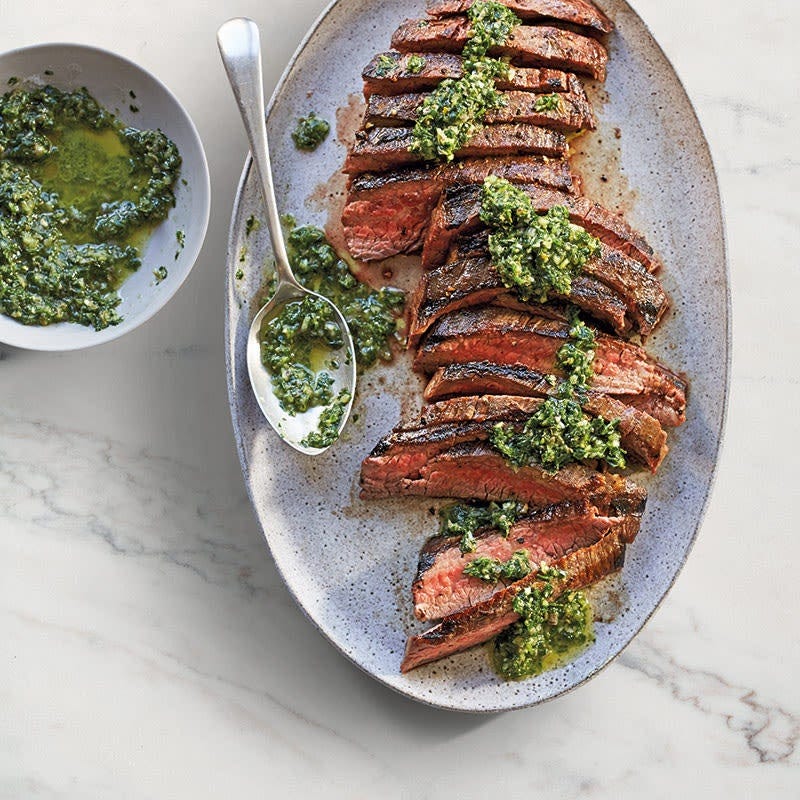 Flanksteak mit Salsa Verde