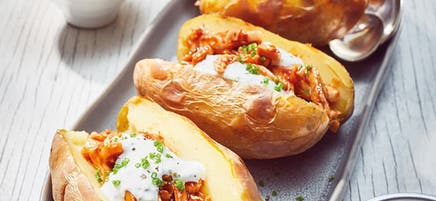 Pommes de terre et jacque effilochée façon barbecue