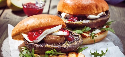 Burger de champignons Portobello au camembert