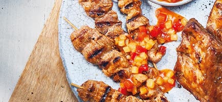 Brochettes de porc aigre-doux
