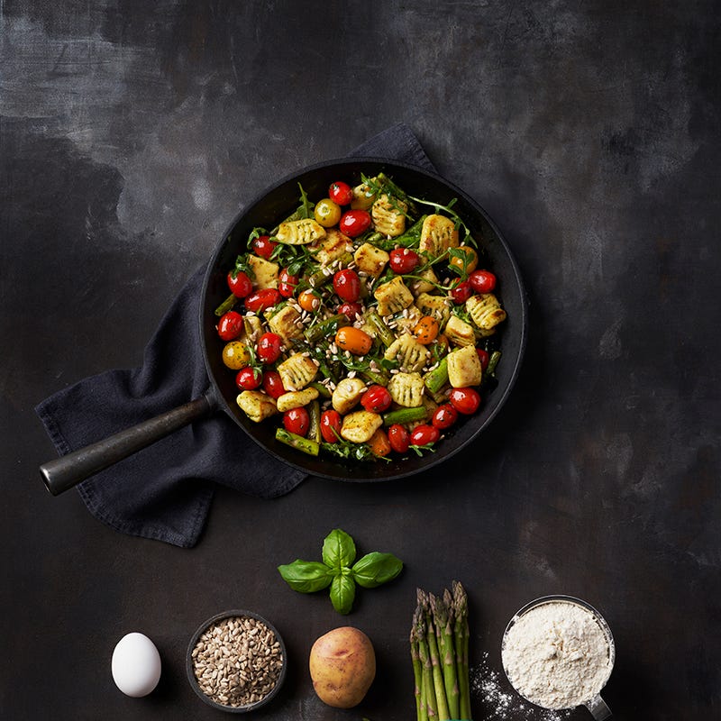 ViktVäktarna - Hemmagjord gnocchi med sparris och tomat