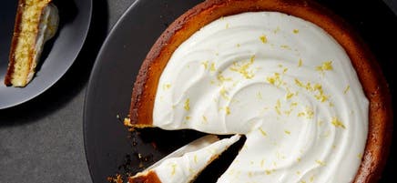 Classic New York–style cheesecake