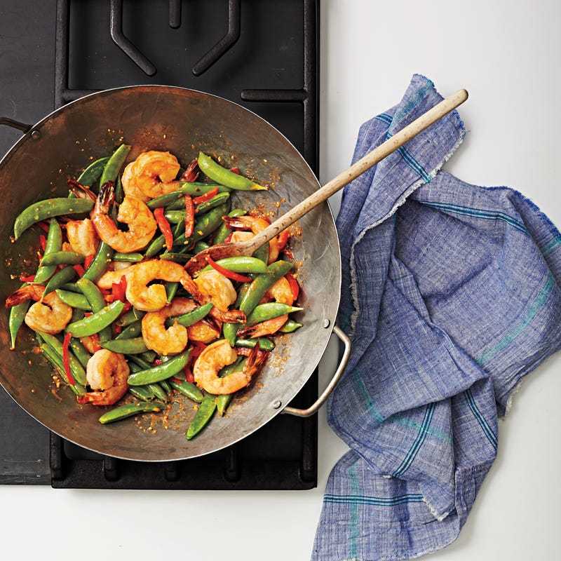 Foto van Gembergarnalen met sugarsnaps door WW