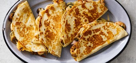 Quesadillas aux crevettes