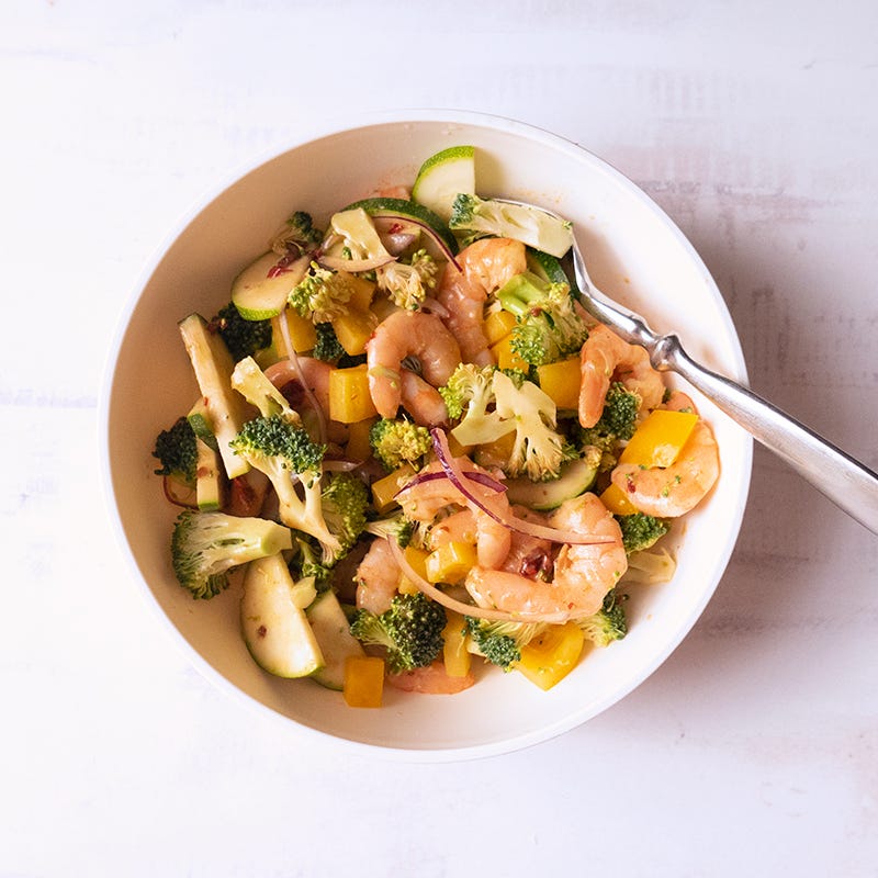 Photo of Shrimp & Mixed Vegetable Salad with Chipotle-Lime Dressing by WW