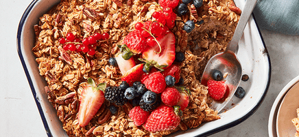 Cinnamon-apple tray baked oats