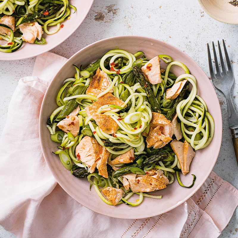 Ocean trout zoodle bowl