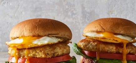 Chicken-Sausage Breakfast Burger