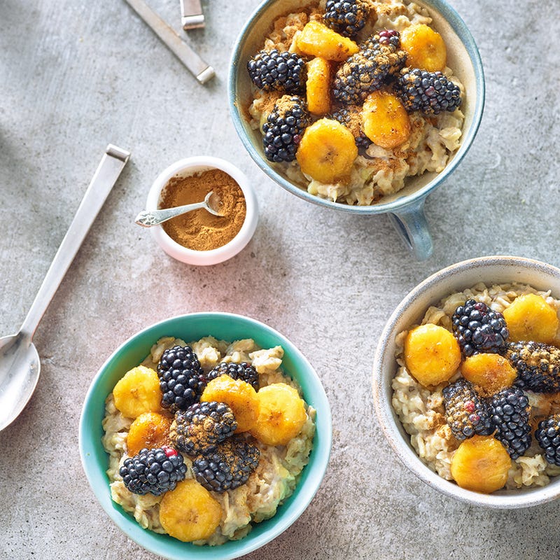 Photo de Flocons d'avoine à la banane et aux mûres prise par WW