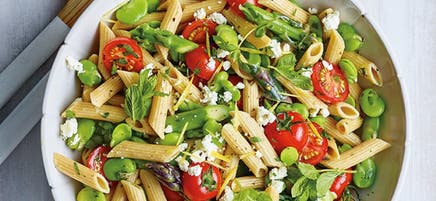 Lentepasta met feta