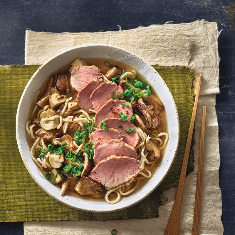 Pork and mushroom ramen