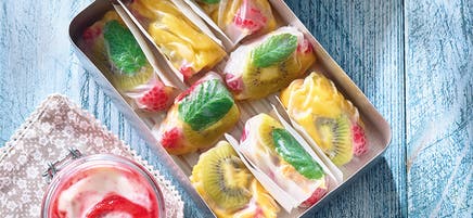 Roulades de fruits estivales