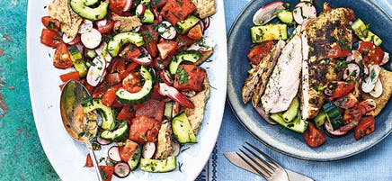 Kipshoarma met fattoush