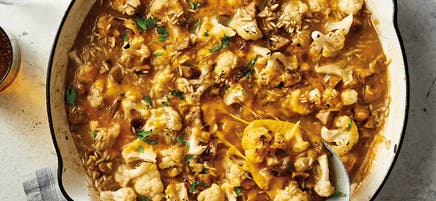 Cheesy sausage, rice and cauliflower casserole