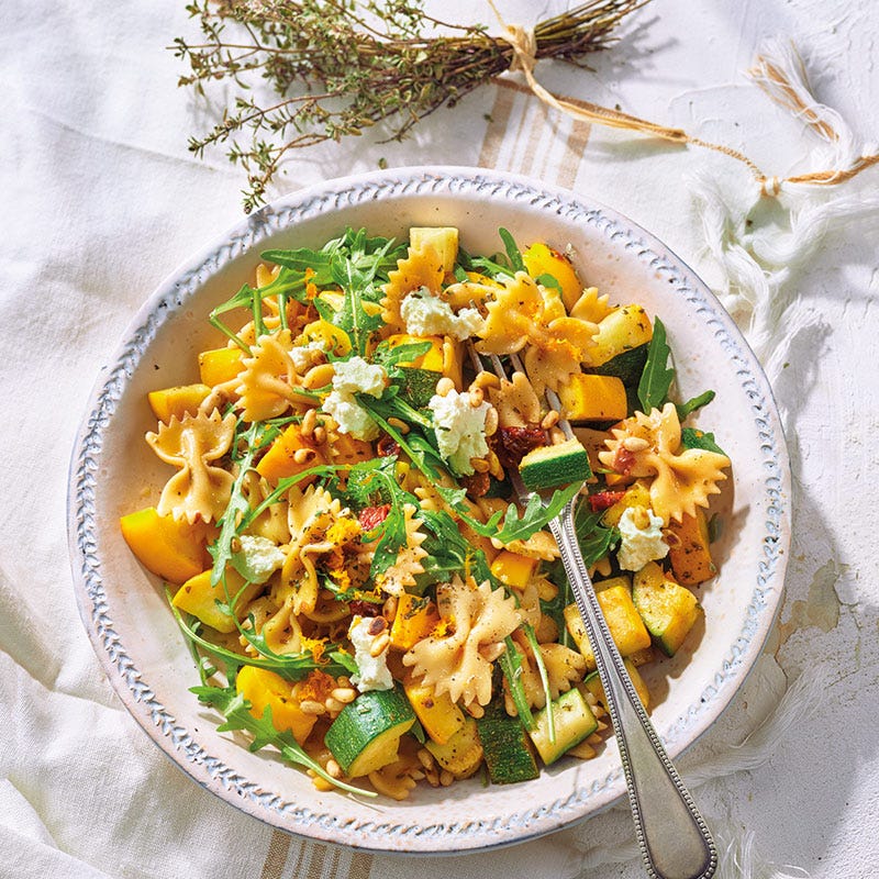 Zucchini-Pasta-Salat mit Zitronenthymian