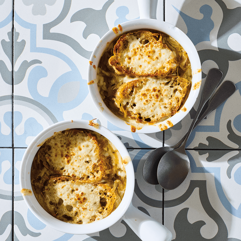 French onion soup with Gruyére toasts