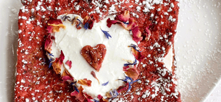 Vic's red velvet cheesecake toast