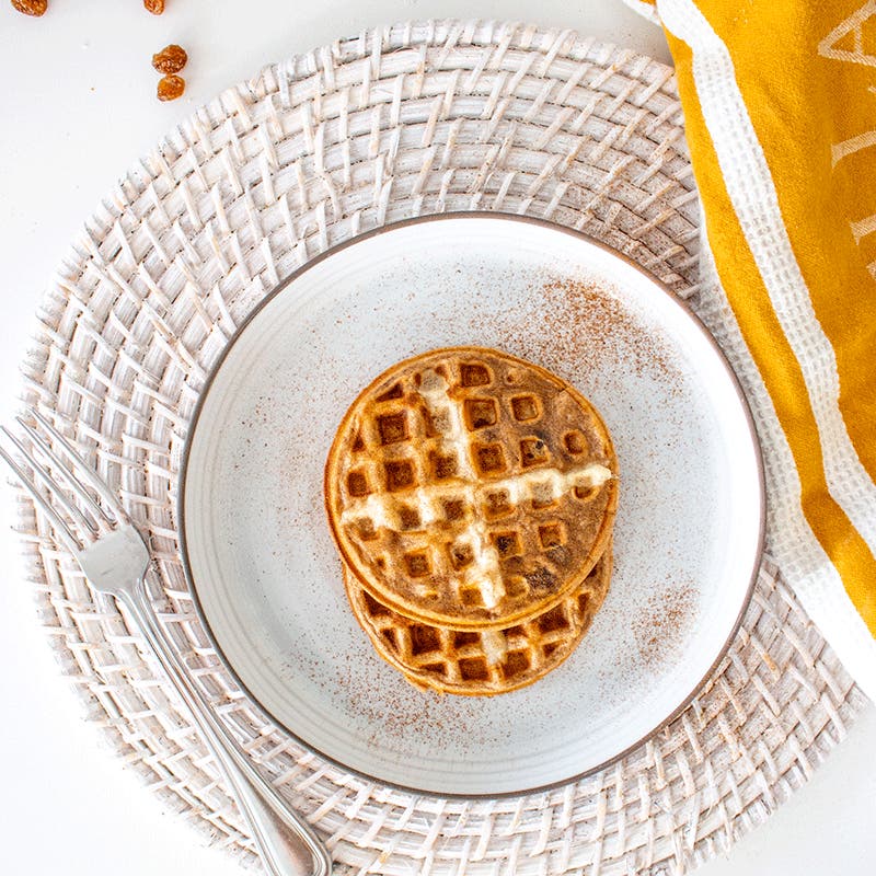 Hot Cross Bun Waffles