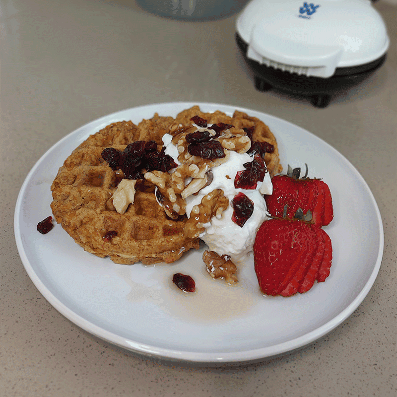 Photo of Abi's gluten-free carrot cake waffles by WW