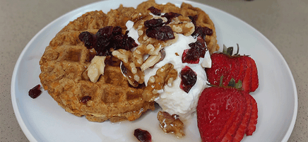 Abi's gluten-free carrot cake waffles
