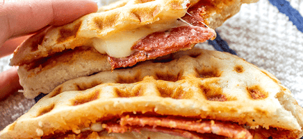 Waffle maker pizza pockets