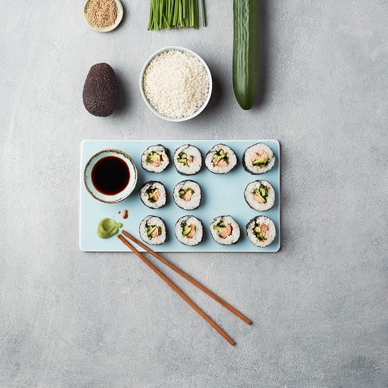 ViktVäktarna - Sushi makirullar med varmrökt lax och avokado