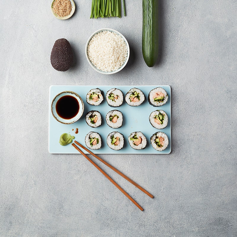 ViktVäktarna - Sushi makirullar med varmrökt lax och avokado
