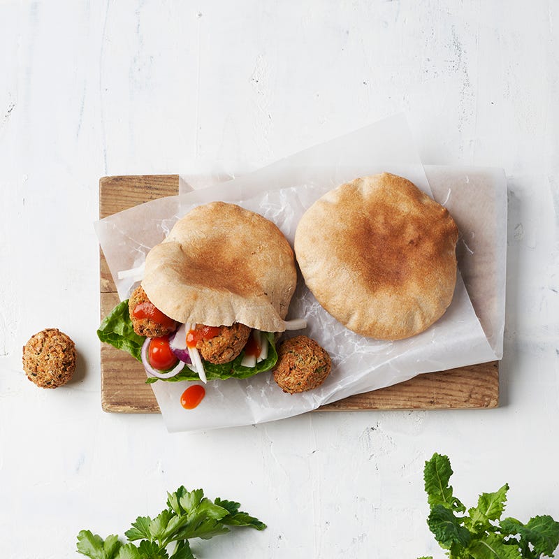 ViktVäktarna - Falafel på gula ärter i hembakade pitabröd